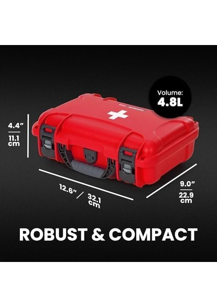 Nanuk 909 Su Geçirmez Ilk Yardım Hazırlayıcı Hayatta Kalma Dişli Toz ve Darbeye Dayanıklı Kılıf - Boş - Kırmızı, 909-FSA9 fiyatları