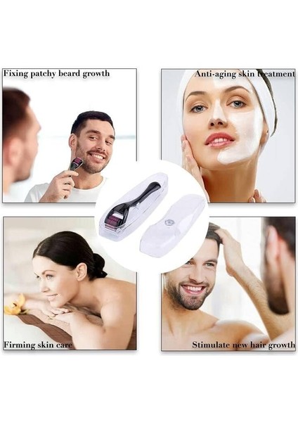 Yüz, Vücut ve Saç Derisi Için Derma Roller 1.0mm - 540 Micor Roller ile Erkekler ve Kadınlar Için Derma Rulo - Saç ve Sakal Için Sakal Rulo