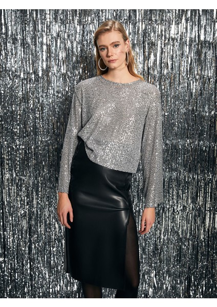 Yeni Sezon Düz Yırtmaç Detaylı Deri Görünümlü Kadın Etek modelleri