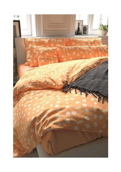 Turuncu Çift Kişilik Nevresim Takımı Pamuklu fiyatları
