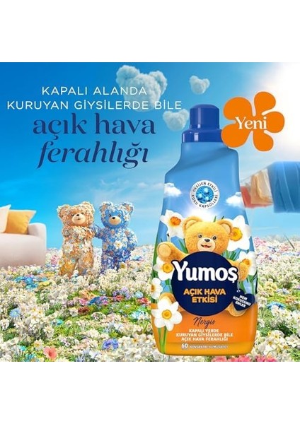Yumoş Açık Hava Etkisi Konsantre Çamaşır Yumuşatıcısı Nergis 1440 ml 60 Yıkama modelleri