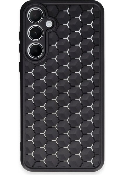 Ieg Samsung Galaxy A55 5g Kılıf Petek Silikon Kapak - Siyah