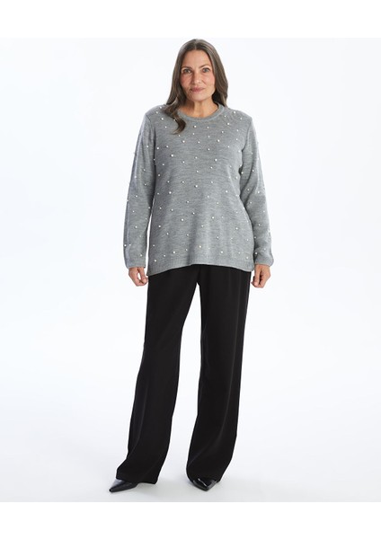 Yeni Sezon Bisiklet Yaka Parlak Taşlı Kadın Triko Kazak fiyatları