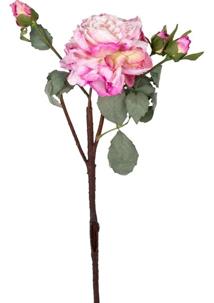 Yapay Gül Kurumuş Efektli Fuşya 60 Cm.