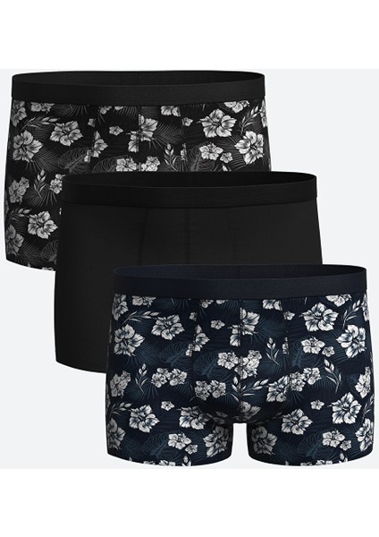 Yeni Sezon Standart Kalıp Pamuklu Esnek Erkek Boxer 3'lü