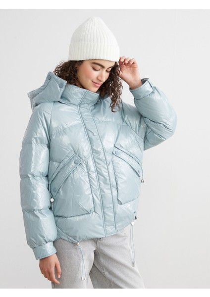 Yeni Sezon Kapüşonlu Kadın Şişme Mont