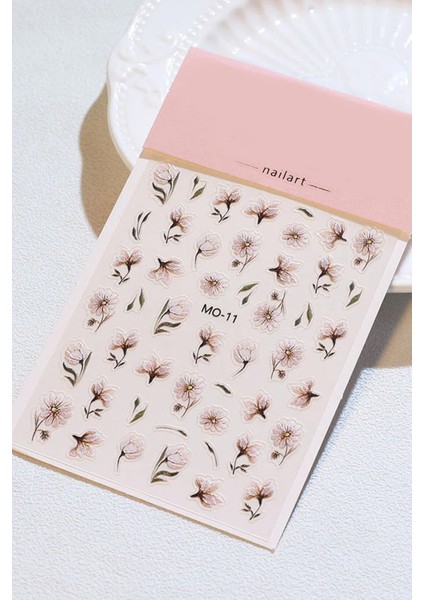 Zarif Papatya Tırnak Kendinden Yapışkanlı Sticker fırsatları