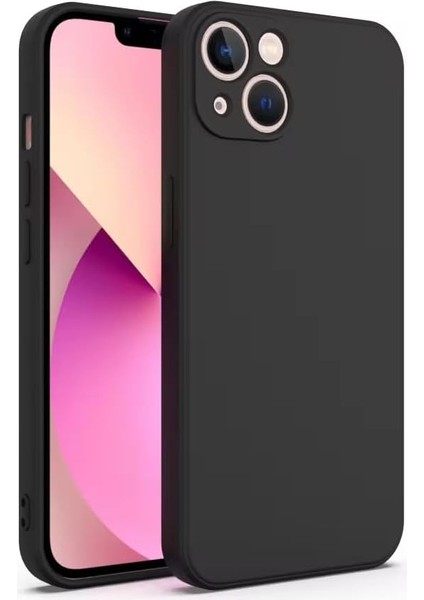 Aksesuar 14 ile Uyumlu First Silikon Kılıf Yapılı Mat Dış Yüzeyli Tam Koruma Sağlayan Kamera Korumalı Kılıf (Siyah)
