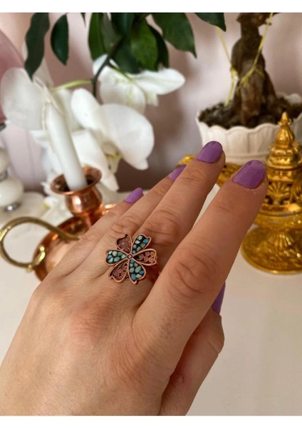 Yonca Model Firuze Taşlı Bakır Bileklik indirimleri