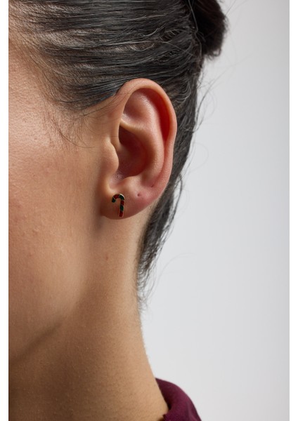 14 Ayar Altın Baston Şeker Tragus Piercing