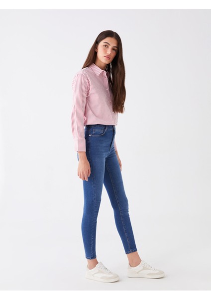 Yeni Sezon Yüksek Bel Jüpiter Süper Skinny Fit Kadın Jean Pantolon fiyatları