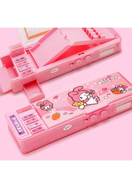 Sanrio My Melody Çok Fonksiyonlu Şifreli Kalem Kutusu (Pembe) Kuromi Kalemlik Sanrio Kore Tarzı