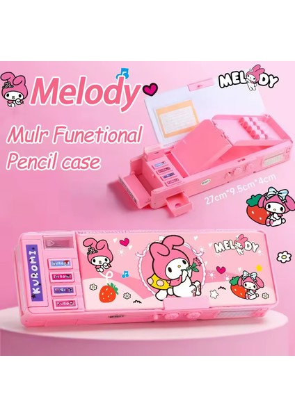 Sanrio My Melody Çok Fonksiyonlu Şifreli Kalem Kutusu (Pembe) Kuromi Kalemlik Sanrio Kore Tarzı fırsatları