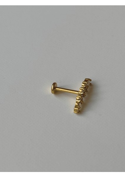 Taşlı Yaprak Detaylı Gold Piercing fiyatları