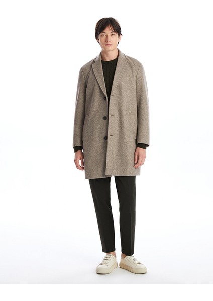 Yeni Sezon Standart Kalıp Ceket Yaka Erkek Kaşe Kaban fiyatları