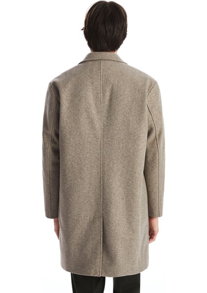 Yeni Sezon Standart Kalıp Ceket Yaka Erkek Kaşe Kaban indirimleri