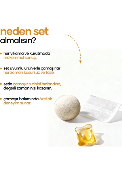 3'lü Tanışma Paketi- Kapsül Çamaşır Deterjanı Süsen Kokulu - Kurutma Mendili- Yün Kurutma Topu fiyatları