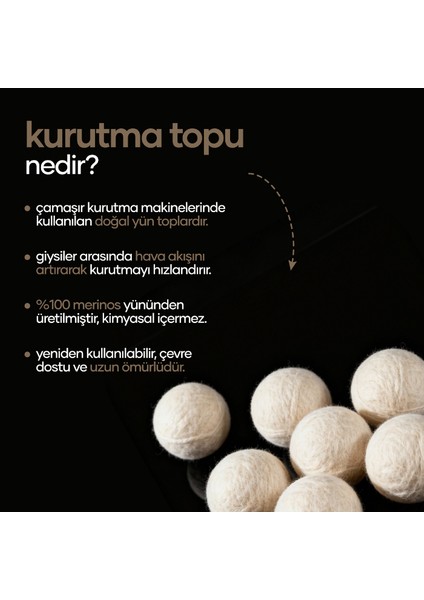 3'lü Tanışma Paketi- Kapsül Çamaşır Deterjanı Süsen Kokulu - Kurutma Mendili- Yün Kurutma Topu