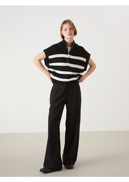 Yeni Sezon Dik Yaka Renk Bloklu Kadın Triko Süveter fiyatları