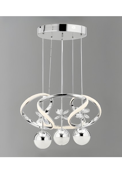 DG2000 Rgb LED Avize – Krom Kaplama (Modern Tasarım)