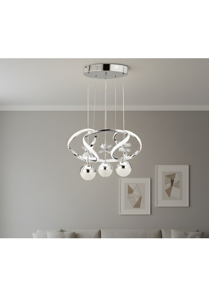 DG2000 Rgb LED Avize – Krom Kaplama (Modern Tasarım) modelleri