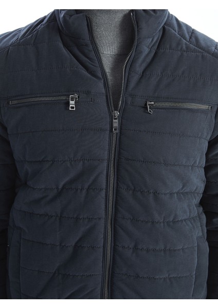 Yeni Sezon Standart Kalıp Dik Yaka Erkek Şişme Mont modelleri