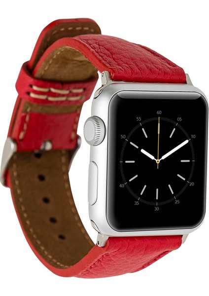 Apple Watch Uyumlu Deri Kordon 42-44-45MM Erc2 Kırmızı