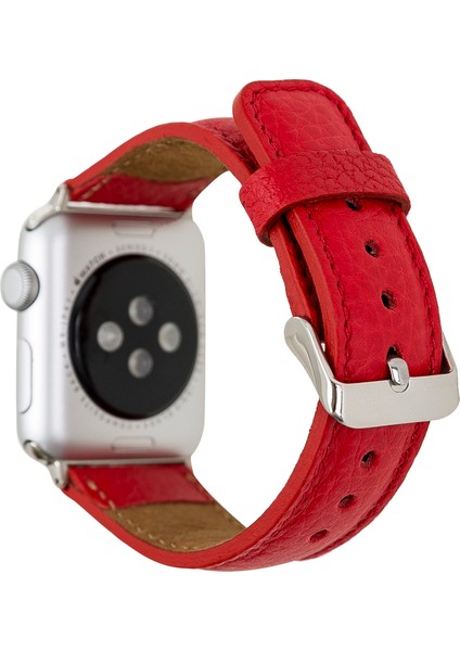 Apple Watch Uyumlu Deri Kordon 42-44-45MM Erc2 Kırmızı fiyatları
