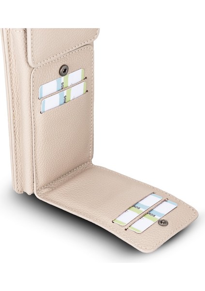 Avjin 6.9 Inch Uyumlu Deri Kılıf Cüzdan Askılı Erc3 Bej fiyatları
