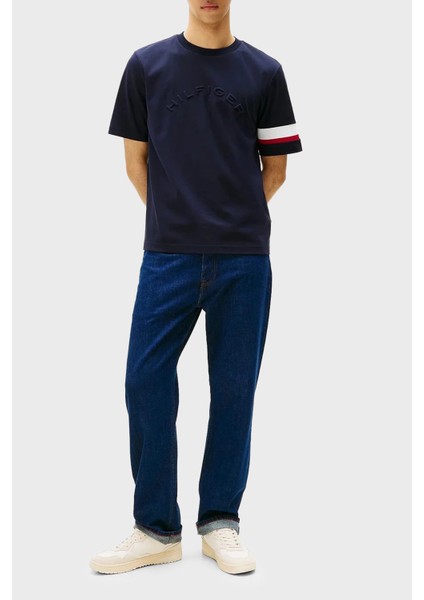 Pamuklu Regular Fit Logolu Bisiklet Yaka T Shirt Erkek T Shirt MW0MW40018 Dw5 modelleri