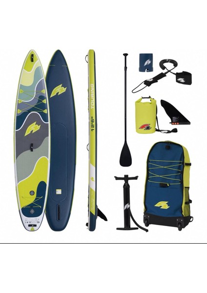 F2 Touring Iki Odacıklı Profesyonel Stand Up Paddle Board Damla Dikişli 381 cm Taşıma Çantalı