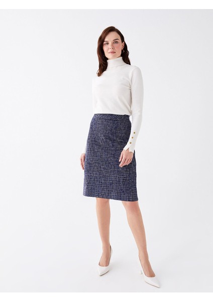 Yeni Sezon Dar Fit Desenli Kadın Etek