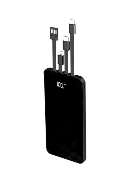 10.000 Mah Dahili Çoklu Kablolu Dijital Göstergeli Taşınabilir Powerbank Siyah PB-1001 fiyatları