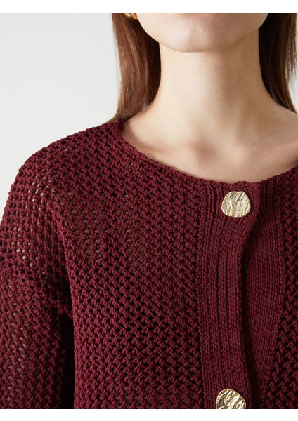 Yeni Sezon Bisiklet Yaka Ajurlu Kadın Triko Hırka modelleri