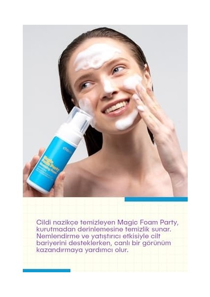 She Vec Magic Foam Party Yatıştırıcı Nemlendirici Etkili Yüz Temizleme Köpüğü (150 Ml)