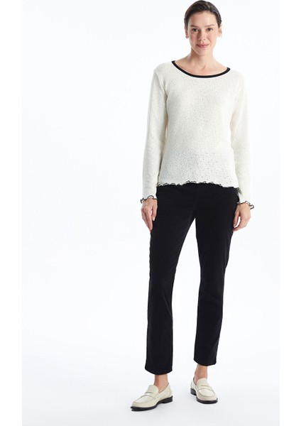 Yeni Sezon Bisiklet Yaka Kendinden Desenli Uzun Kollu Kadın Body fiyatları