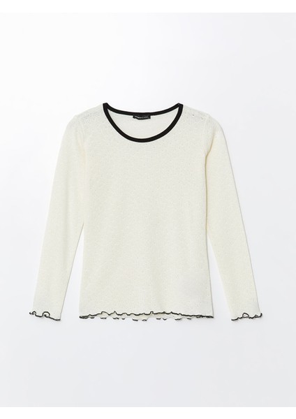 Yeni Sezon Bisiklet Yaka Kendinden Desenli Uzun Kollu Kadın Body indirimleri