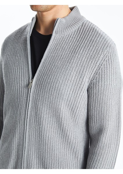 Yeni Sezon Standart Kalıp Dik Yaka Erkek Triko Hırka modelleri