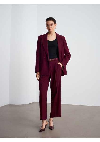 60767 Blazer Ceket-Bordo indirimleri