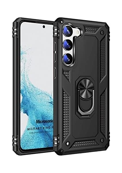 Galaxy S23 Için Kılıf Military Ring Holder Siyah [galaxy S23 ile Uyumlu Kılıf - Siyah] modelleri