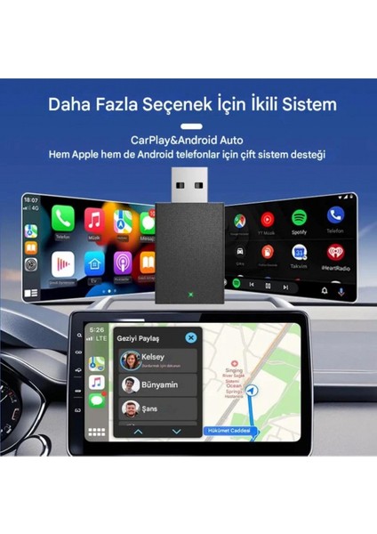 Kablosuz Android Auto/car Play USB Dongle Cihazı fırsatları