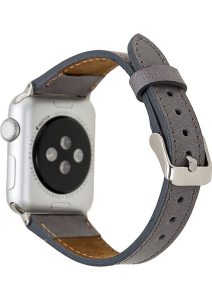 Apple Watch Uyumlu Deri Kordon 42-44-45MM Slim Rst9 Gri fiyatları