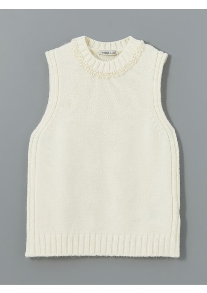 Yeni Sezon Bisiklet Yaka Taşlı Kadın Süveter indirimleri