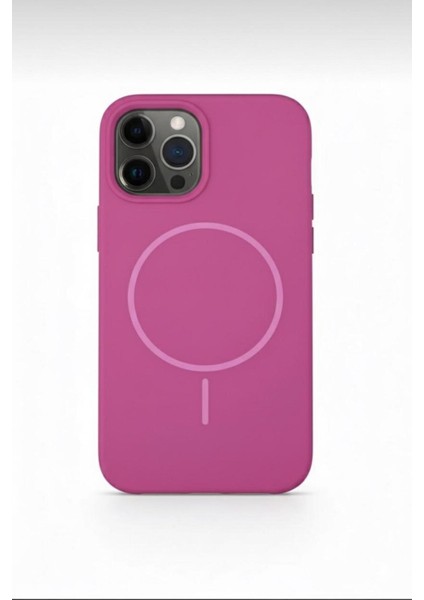 iphone 15 Pro Silikon Magsafe Mor