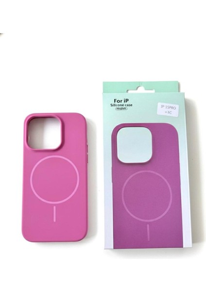 iphone 15 Pro Silikon Magsafe Mor modelleri