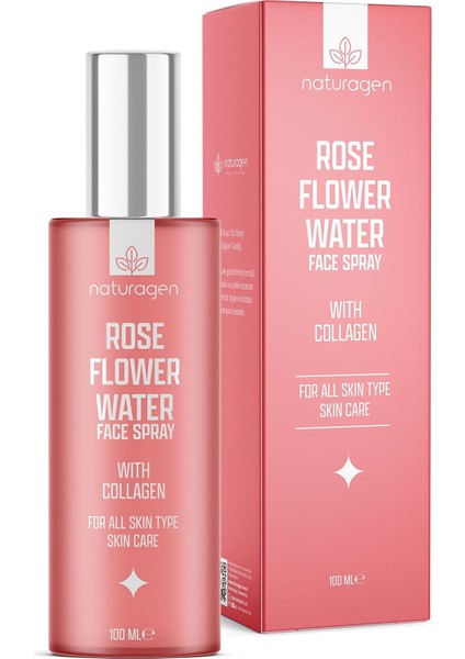 Naturagen Collagen Rose Flower Water Face Spray With Collagen 100ML
