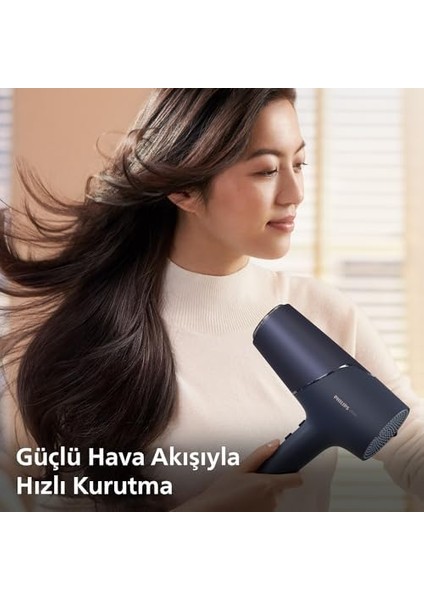 Philips Saç Kurutma Makinesi, Thermoshield Isı Koruması, 4 Kat Iyonik Bakım, 110 Km/s Hava Akışı,%20 Daha Hızlı Kurutma, 3 Isı ve 2 Hız Ayarı, Soğuk Hava Üfleme, 2300W Güçlü Performans, BHD510/10