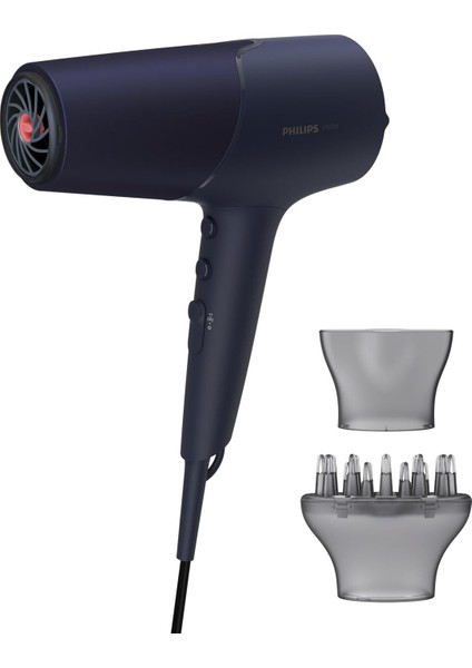 Philips Saç Kurutma Makinesi, Thermoshield Isı Koruması, 4 Kat Iyonik Bakım, 110 Km/s Hava Akışı,%20 Daha Hızlı Kurutma, 3 Isı ve 2 Hız Ayarı, Soğuk Hava Üfleme, 2300W Güçlü Performans, BHD510/10 modelleri
