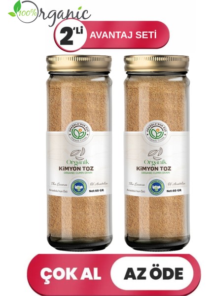 Organik Kimyon 60 G | Yoğun Doğal Aroma • Organik Sertifikalı | 2'li Set