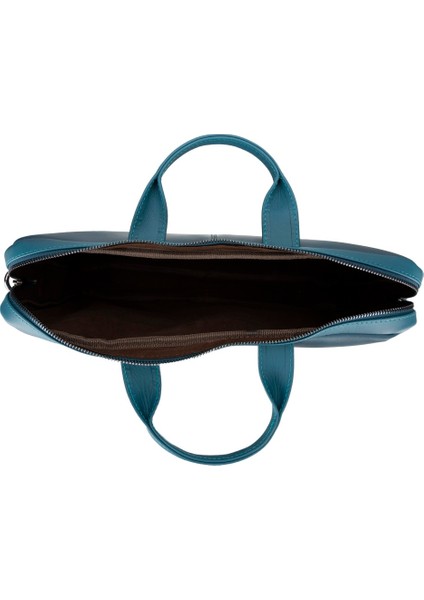 Apollo 15-16 Inç Deri Laptop Çantası BRN4EF Mavi fırsatları